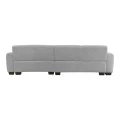 Reversible corner sofa Erros pakoworld fabric in light grey color 287x161x71cm