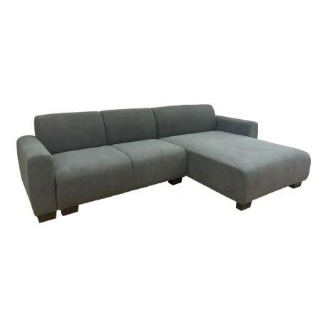 Reversible corner sofa Erros pakoworld fabric in gray shade 287x161x71cm