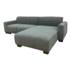 Reversible corner sofa Erros pakoworld fabric in gray shade 287x161x71cm