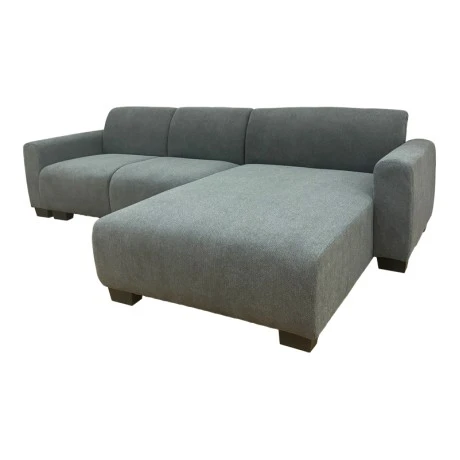 Reversible corner sofa Erros pakoworld fabric in gray shade 287x161x71cm