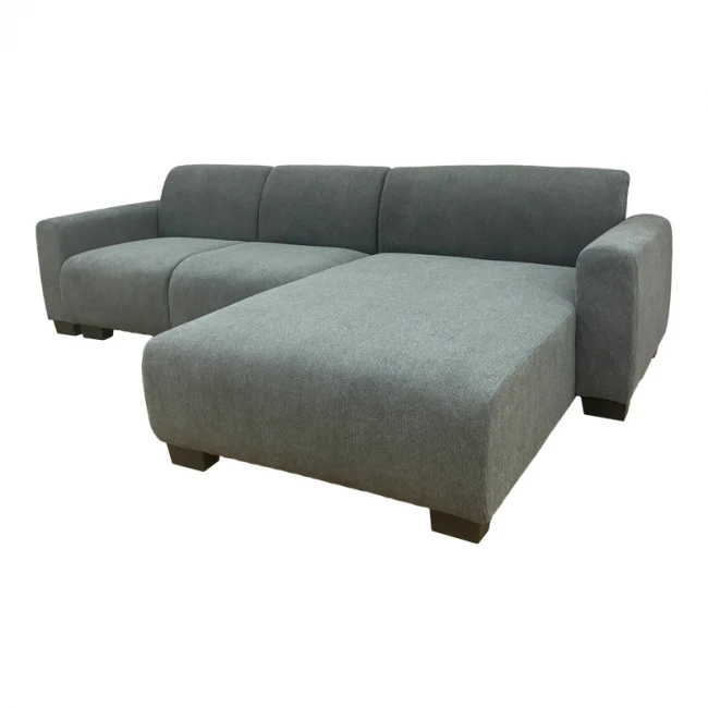 Reversible corner sofa Erros pakoworld fabric in gray shade 287x161x71cm