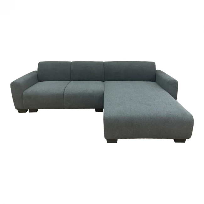 Reversible corner sofa Erros pakoworld fabric in gray shade 287x161x71cm