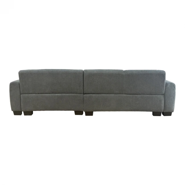 Reversible corner sofa Erros pakoworld fabric in gray shade 287x161x71cm