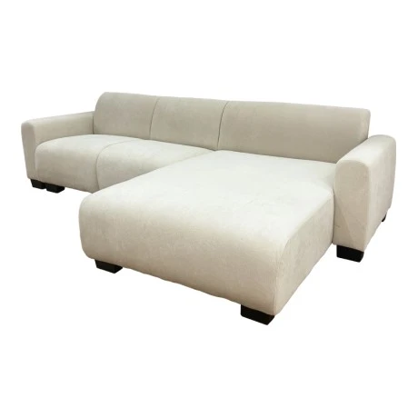 Reversible corner sofa Erros pakoworld fabric in beige shade 287x161x71cm