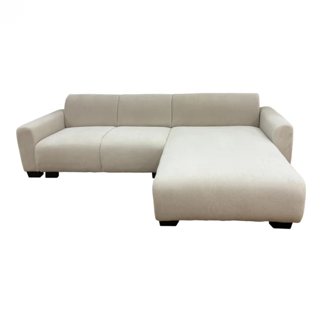 Reversible corner sofa Erros pakoworld fabric in beige shade 287x161x71cm