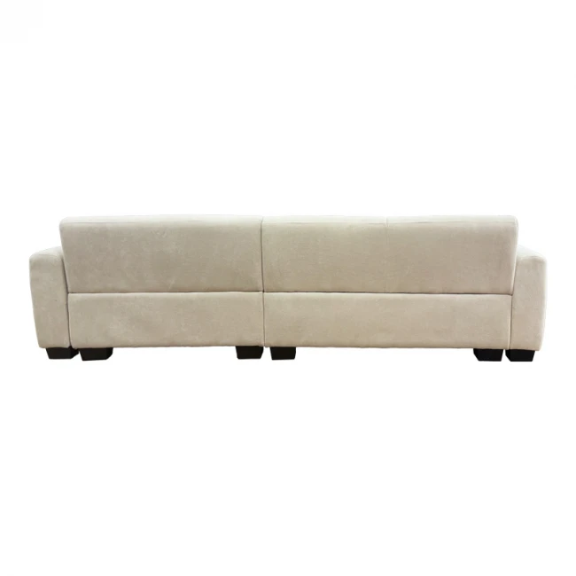 Reversible corner sofa Erros pakoworld fabric in beige shade 287x161x71cm
