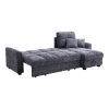 Comfie pakoworld corner reversible sofa bed with storage space dark grey fabric 260x156x98cm