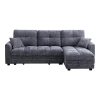 Comfie pakoworld corner reversible sofa bed with storage space dark grey fabric 260x156x98cm