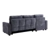 Comfie pakoworld corner reversible sofa bed with storage space dark grey fabric 260x156x98cm
