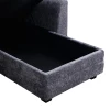 Comfie pakoworld corner reversible sofa bed with storage space dark grey fabric 260x156x98cm