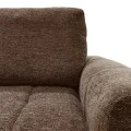 Reversible sofa-bed Vivad pakoworld fabric in dark brown color 275x164x91cm