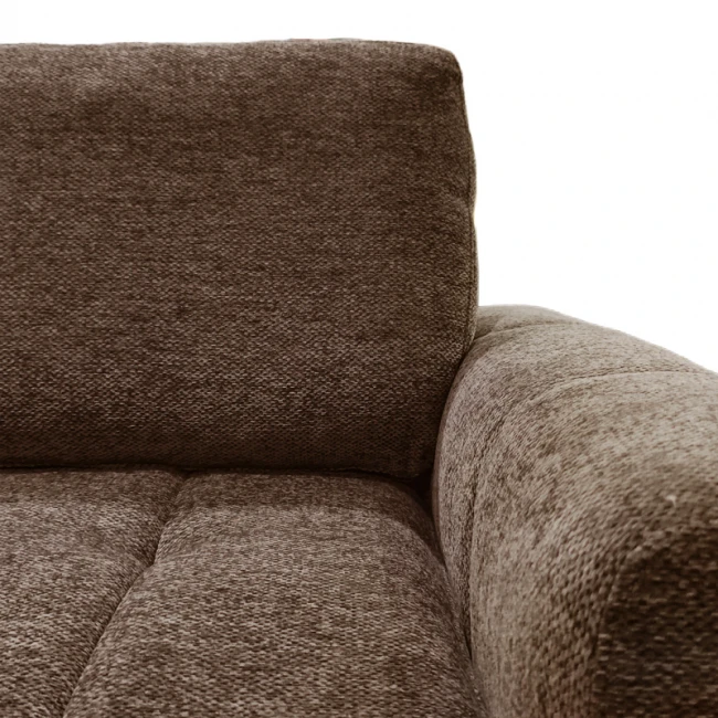 Reversible sofa-bed Vivad pakoworld fabric in dark brown color 275x164x91cm