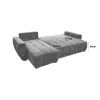 Reversible sofa-bed Vivad pakoworld fabric in dark brown color 275x164x91cm
