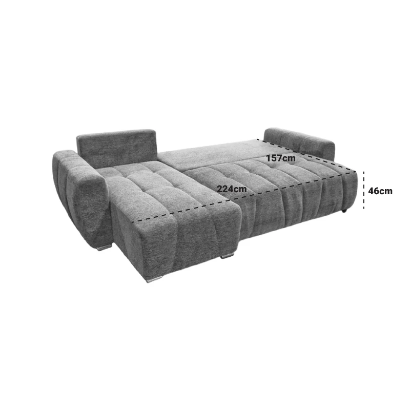 Reversible sofa-bed Vivad pakoworld fabric in menta color 275x164x91cm