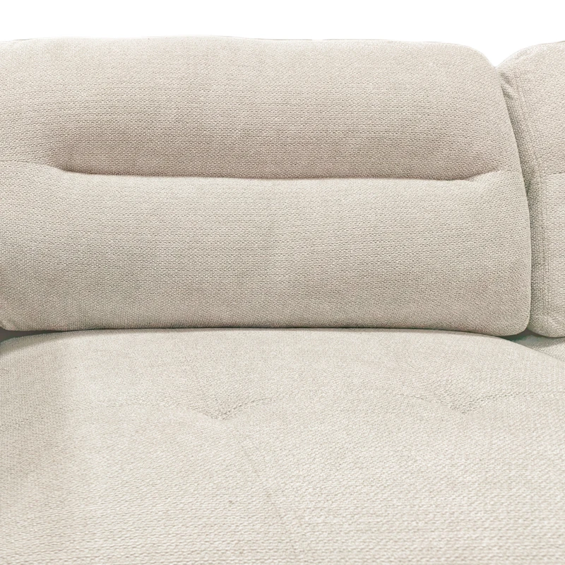 Corner sofa left corner Camile pakoworld beige fabric 270x174x95cm