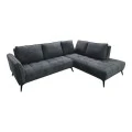 Left corner sofa Belanza pakoworld anthracite fabric 265x213x90cm