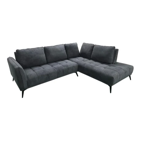 Left corner sofa Belanza pakoworld anthracite fabric 265x213x90cm