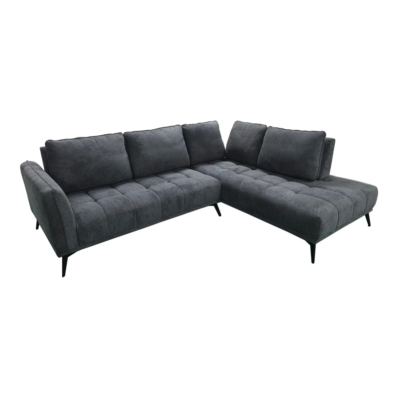 Left corner sofa Belanza pakoworld anthracite fabric 265x213x90cm