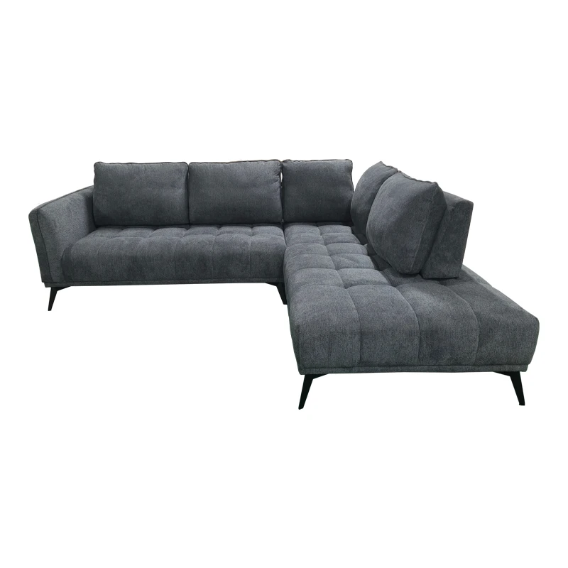 Left corner sofa Belanza pakoworld anthracite fabric 265x213x90cm