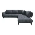 Left corner sofa Belanza pakoworld anthracite fabric 265x213x90cm