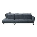Left corner sofa Belanza pakoworld anthracite fabric 265x213x90cm