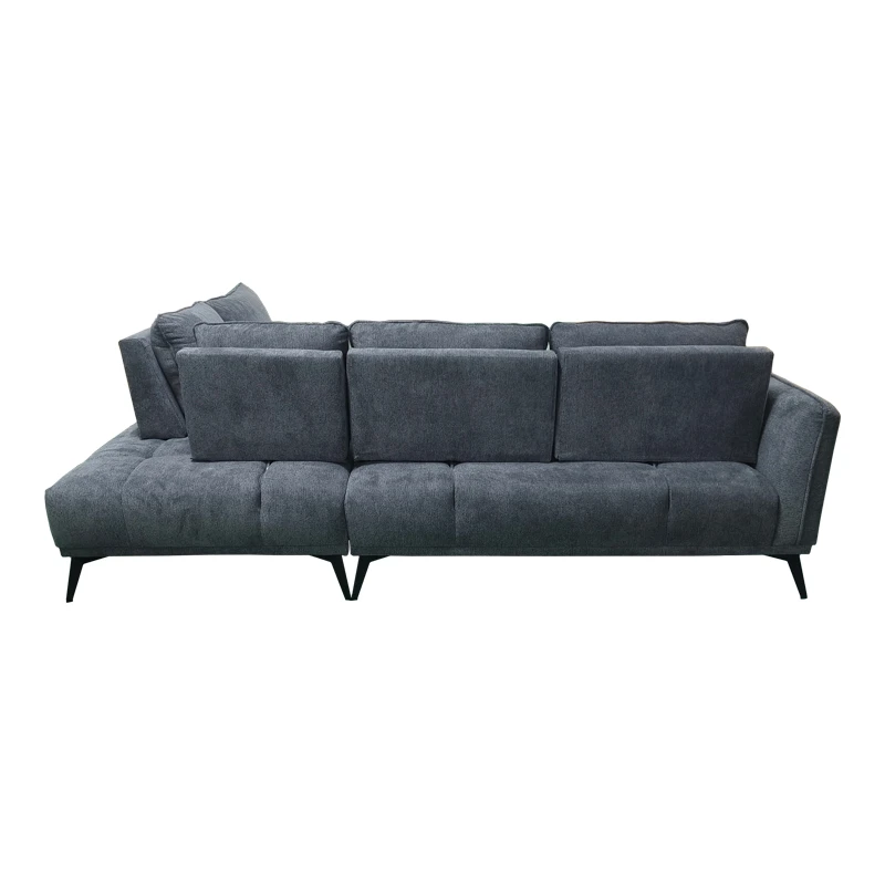 Left corner sofa Belanza pakoworld anthracite fabric 265x213x90cm