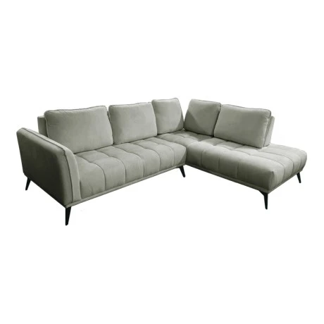 Left corner sofa Belanza pakoworld grey beige fabric 265x213x90cm