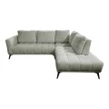 Left corner sofa Belanza pakoworld grey beige fabric 265x213x90cm