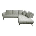 Left corner sofa Belanza pakoworld grey beige fabric 265x213x90cm