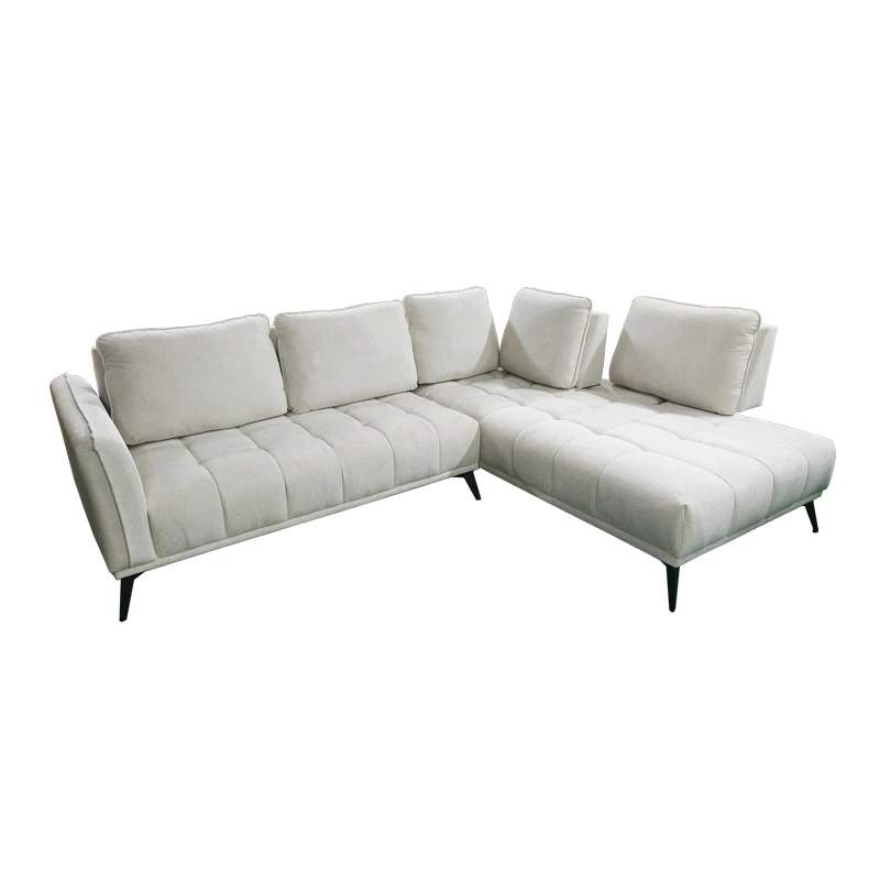 Left corner sofa Belanza pakoworld beige fabric 265x213x90cm