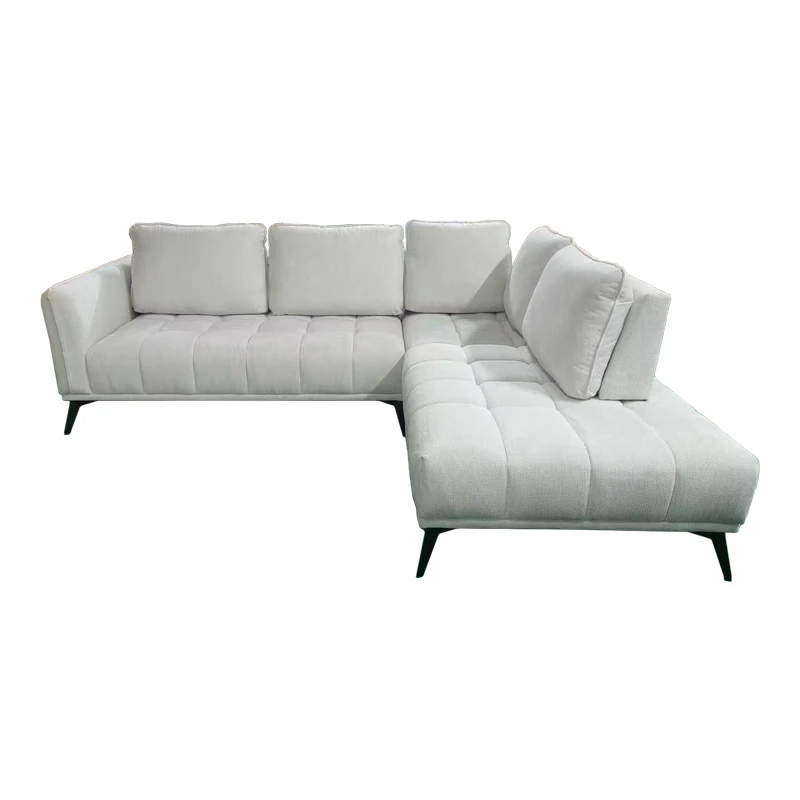 Left corner sofa Belanza pakoworld beige fabric 265x213x90cm