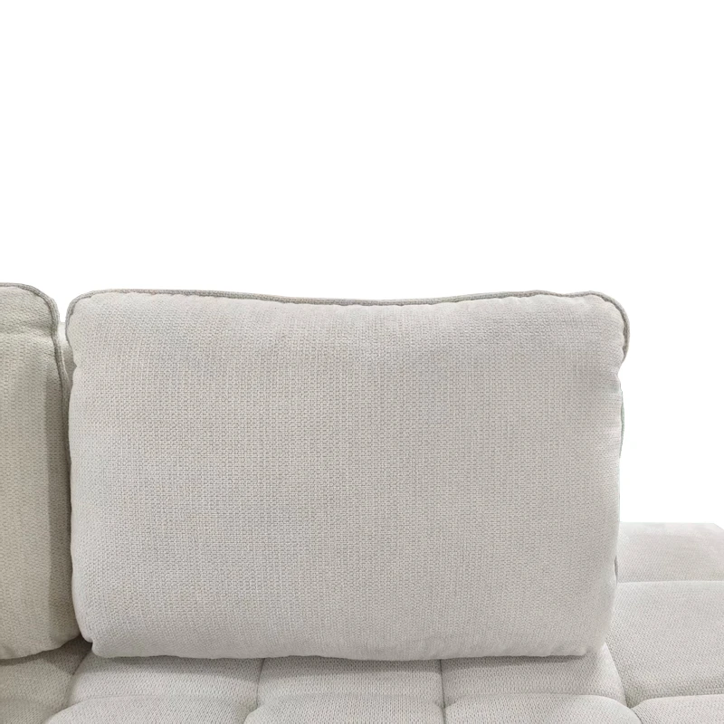 Left corner sofa Belanza pakoworld beige fabric 265x213x90cm