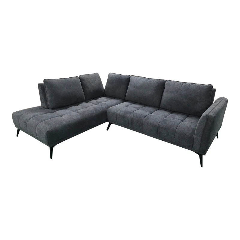 Right corner sofa Belanza pakoworld anthracite fabric 265x213x90cm