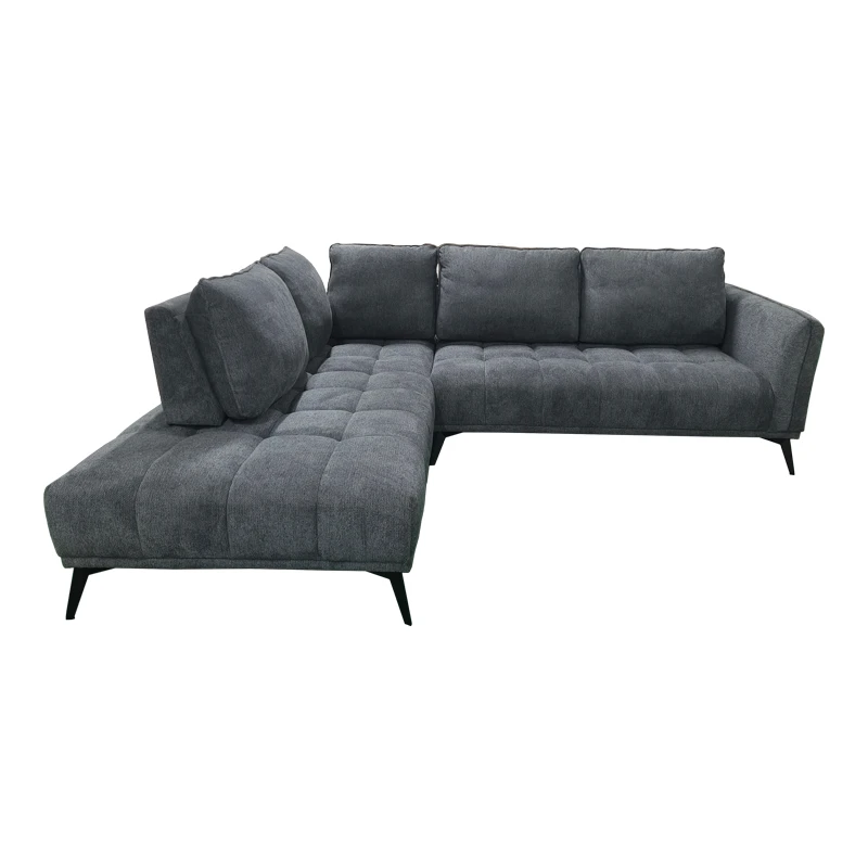 Right corner sofa Belanza pakoworld anthracite fabric 265x213x90cm