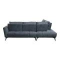 Right corner sofa Belanza pakoworld anthracite fabric 265x213x90cm