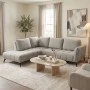 Right corner sofa Belanza pakoworld grey beige fabric 265x213x90cm