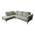 Right corner sofa Belanza pakoworld grey beige fabric 265x213x90cm