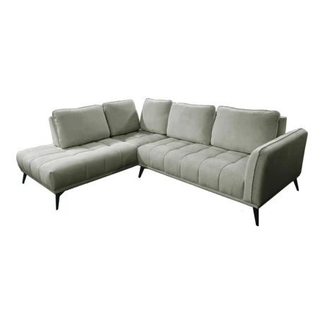 Right corner sofa Belanza pakoworld grey beige fabric 265x213x90cm