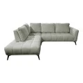 Right corner sofa Belanza pakoworld grey beige fabric 265x213x90cm