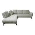 Right corner sofa Belanza pakoworld grey beige fabric 265x213x90cm