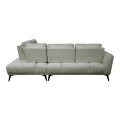 Right corner sofa Belanza pakoworld grey beige fabric 265x213x90cm
