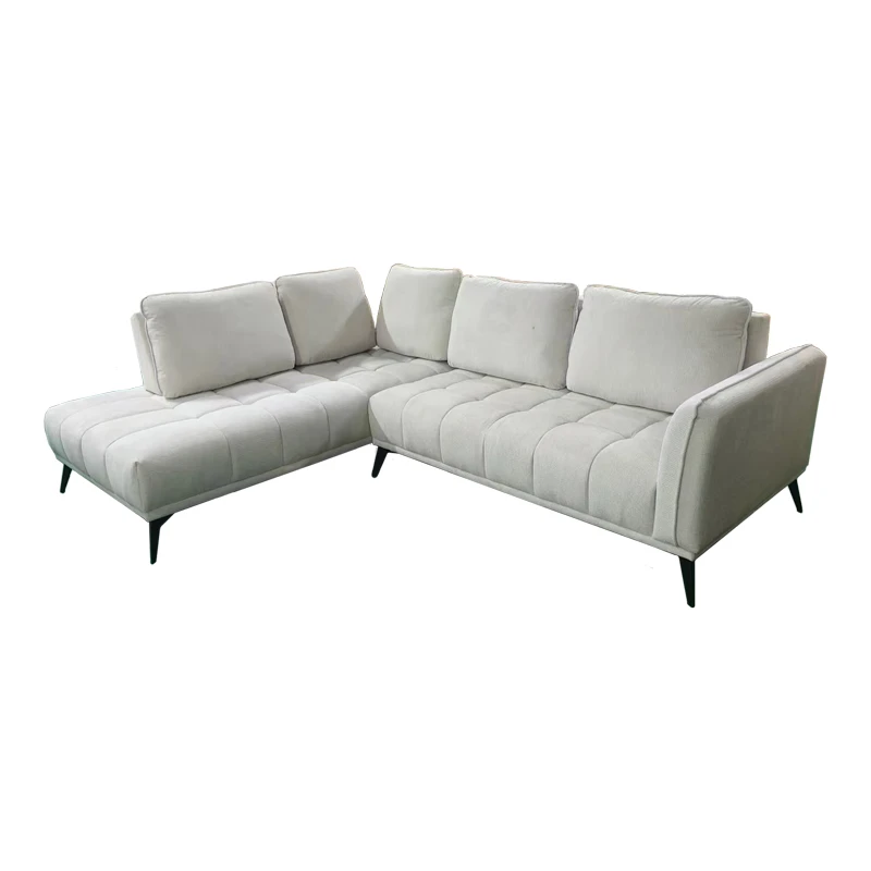 Right corner sofa Belanza pakoworld beige fabric 265x213x90cm