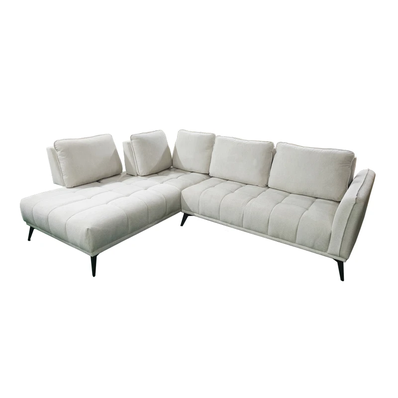 Right corner sofa Belanza pakoworld beige fabric 265x213x90cm