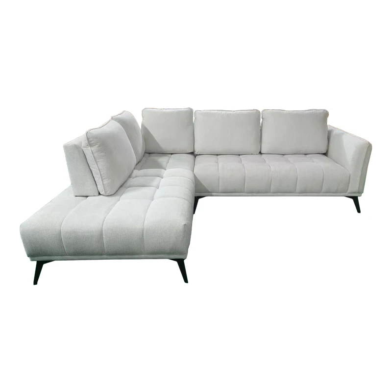 Right corner sofa Belanza pakoworld beige fabric 265x213x90cm