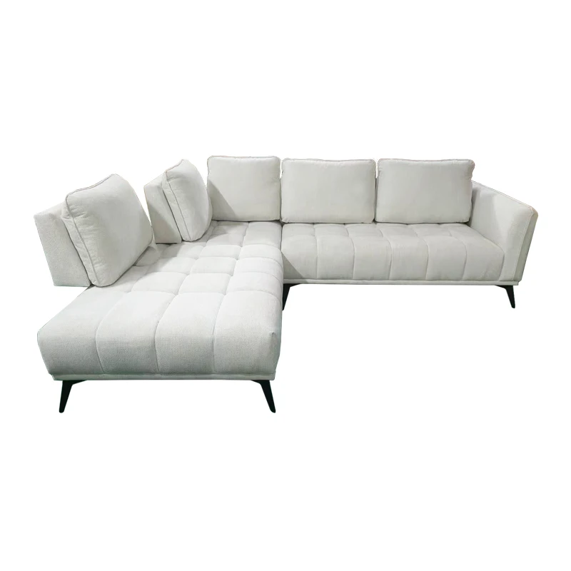 Right corner sofa Belanza pakoworld beige fabric 265x213x90cm