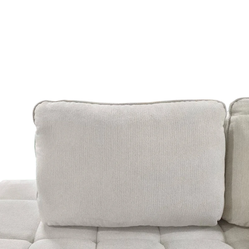 Right corner sofa Belanza pakoworld beige fabric 265x213x90cm