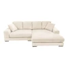 Reversible sofa Cornerdo pakoworld fabric in ivory color 265x175x85cm