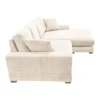 Reversible sofa Cornerdo pakoworld fabric in ivory color 265x175x85cm