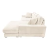 Reversible sofa Cornerdo pakoworld fabric in ivory color 265x175x85cm