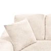 Reversible sofa Cornerdo pakoworld fabric in ivory color 265x175x85cm